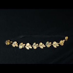 Gold Leaf Rhinestoned Head Band💛